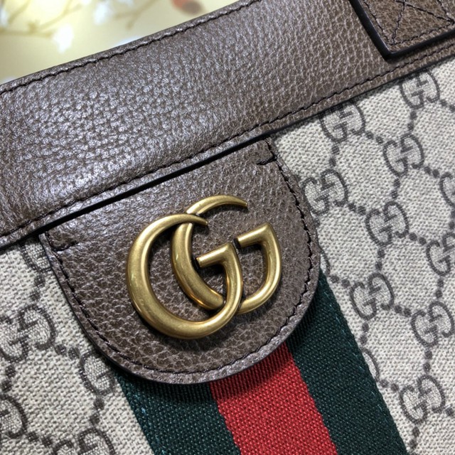 Gucci專櫃款男包 519335 古馳Ophidia系列 大號帆布購物袋 Gucci男士手提包  gqy3135